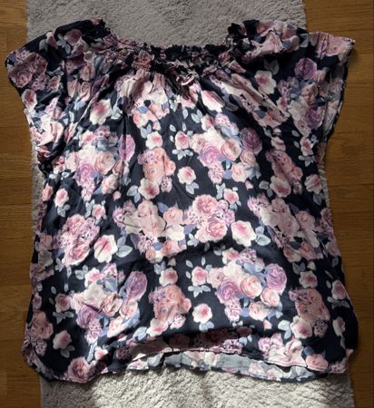 Bluse LAURA TORELLI floral Grösse 48/50 leichte Gebrauchsspu