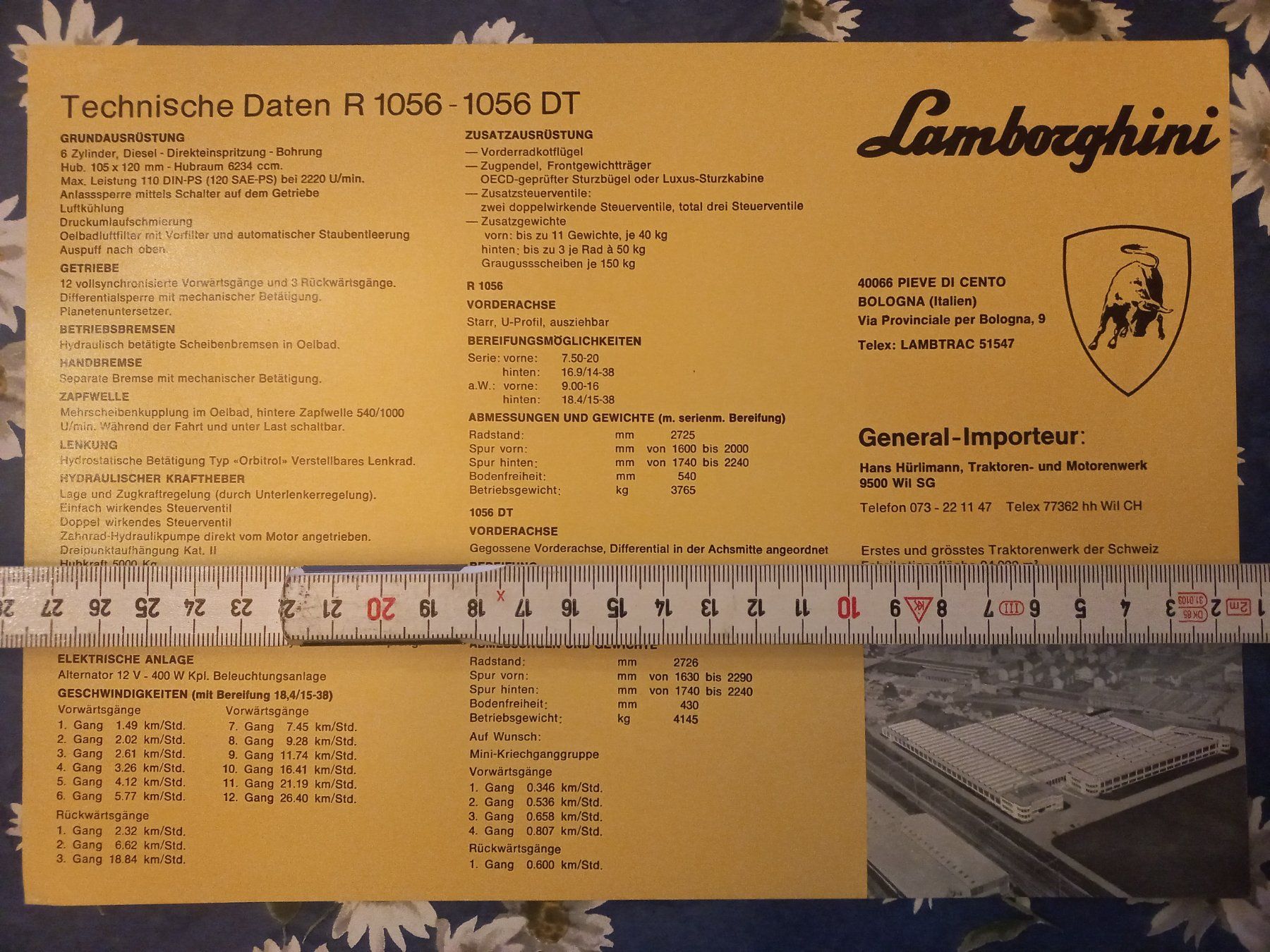 Lamborghini Documenti: Original Oldtimer Traktor Prospekt Lamborghini 1056 Deutsch – Nuovo (secondo la descrizione) da Dulliken venduto da classiclerchdulliken 1