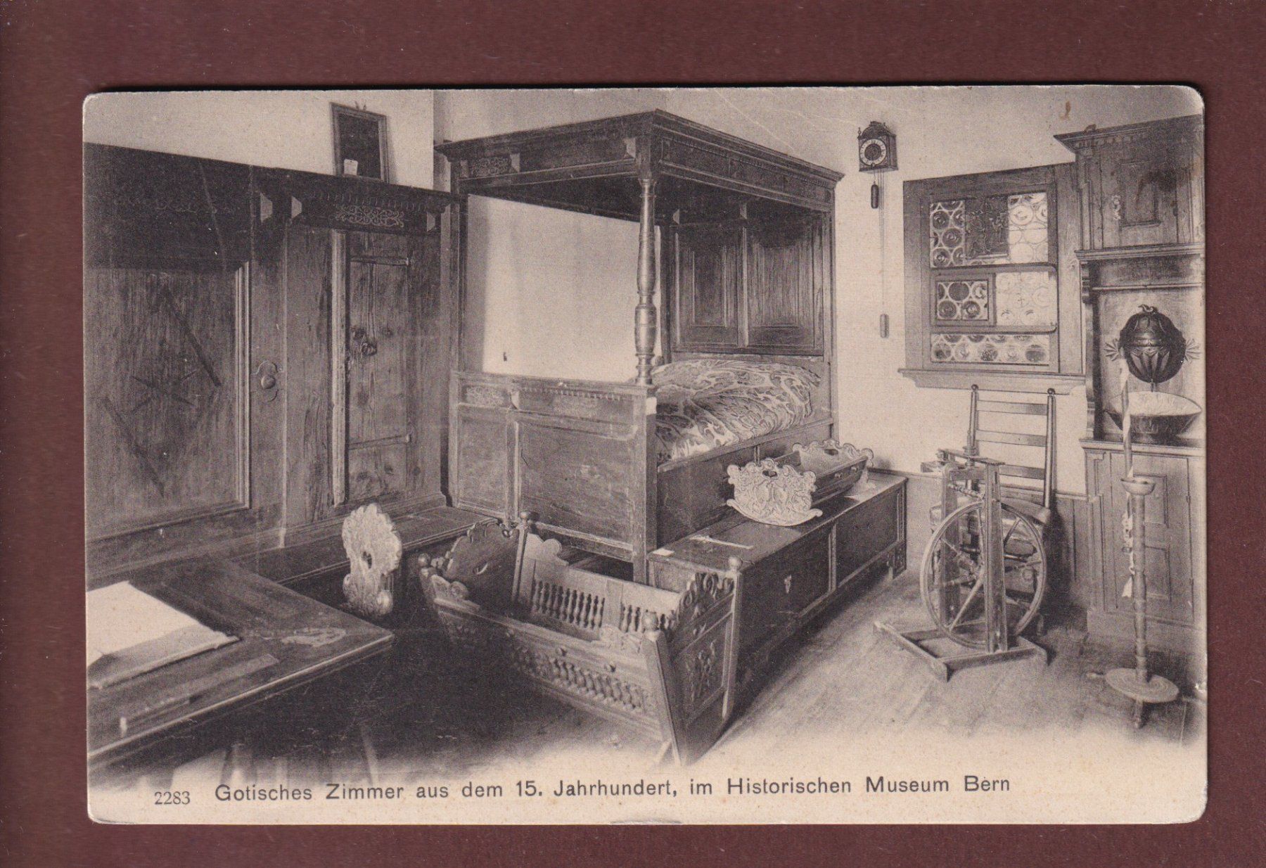 Ansichtskarten: BERN - Museum - Gotisches Zimmer – Gebraucht aus Pully von nicecards-shop
