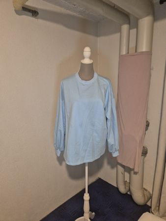 Langarmshirt Refka hellblau Baumwollmix Grösse oversise neu