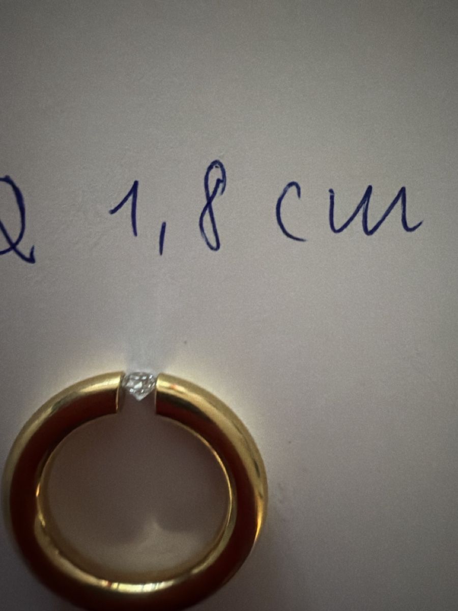 Anelli: Goldring mit Stein Durchmesser 18 mm Grösse 56 – Nuovo (secondo la descrizione) da Ittigen venduto da Lisette08 1