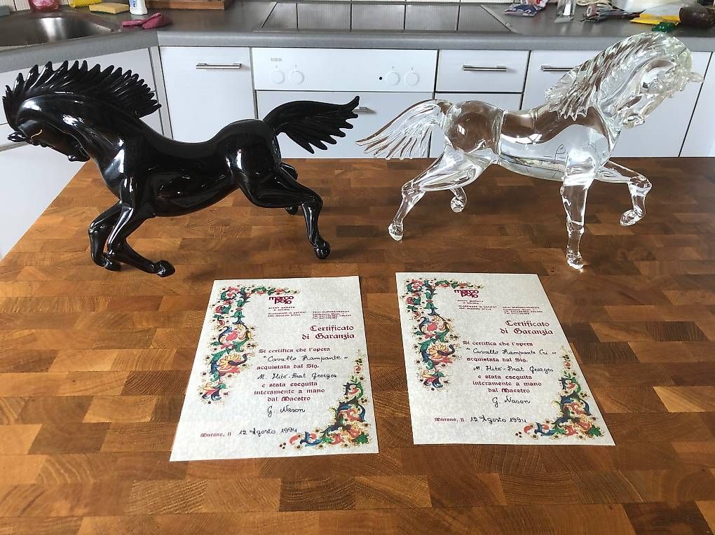 Sculture & Statue: Chevaux en cristal de Murano – Usato da Pully venduto da derastignac