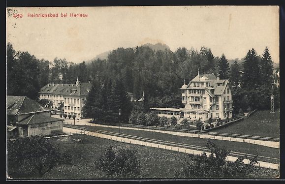 Cartoline postali: AK Herisau, Kurhäuser in Heinrichsbad – Usato da Berlin venduto da bartko-reher
