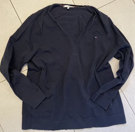 Tommy Hilfiger Pullover blau V-Ausschnitt Grösse XXXL 48