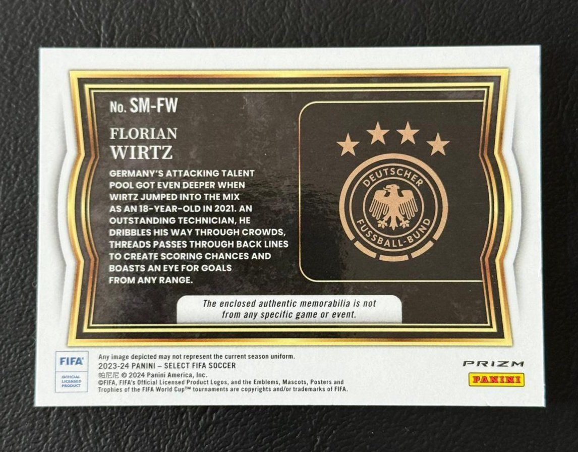 Panini Carte collezionabili: 2023-24 PANINI SELECT FLORIAN WIRTZ PATCH – Nuovo (secondo la descrizione) da St. Gallen venduto da Matrix023 1