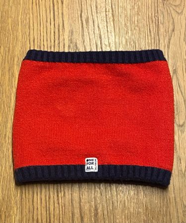 OKAÏDI Snood rouge maille viscose et polaire