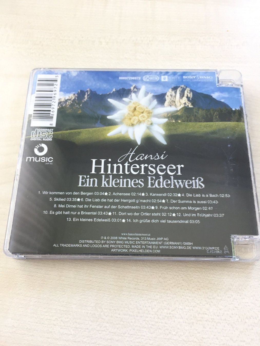 CD: Hansi Hinterseer - Ein kleines Edelweiss – Usato da Rüti ZH venduto da alumedien 1