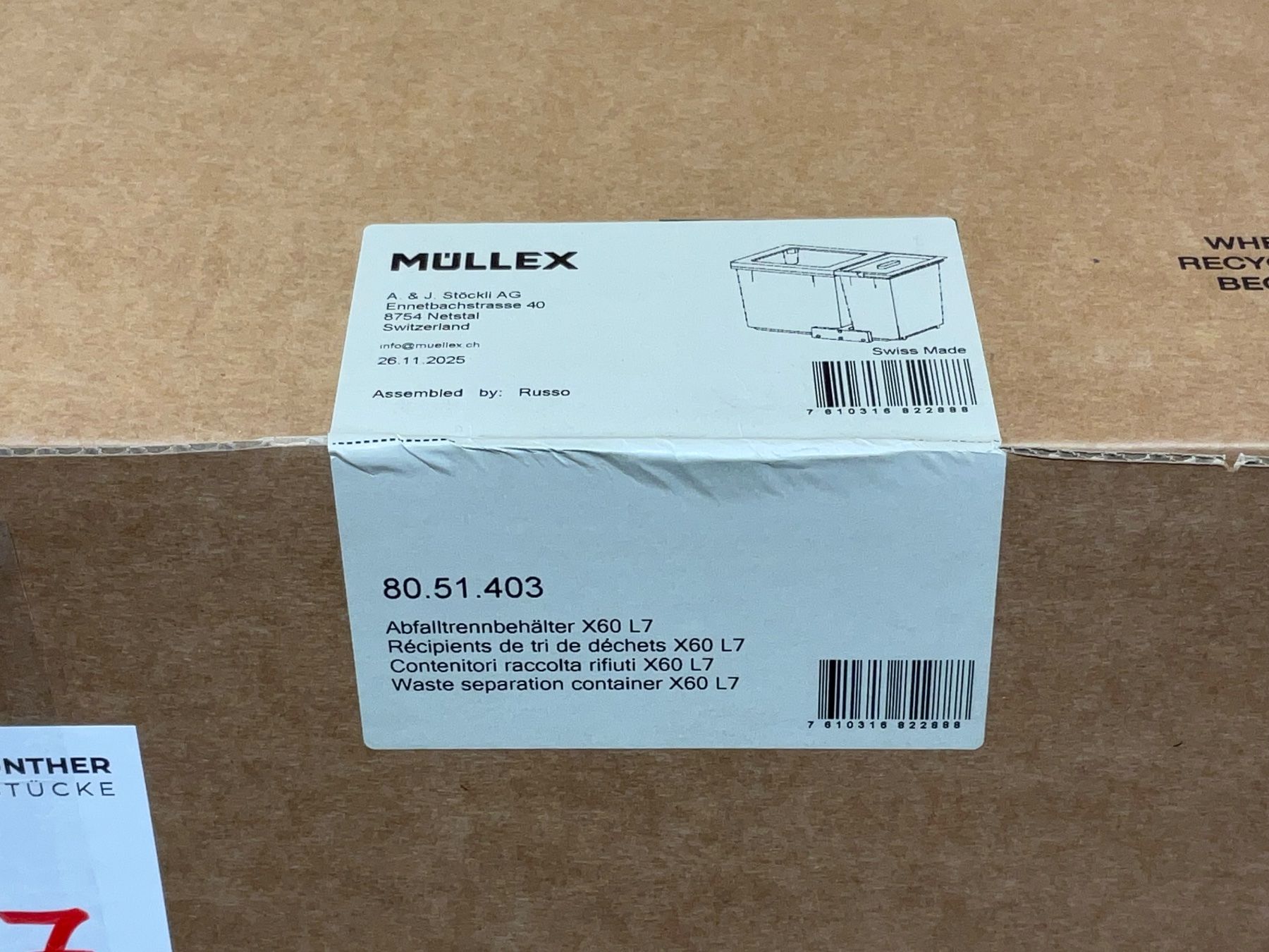 Müllex Abfalleimer: 067 Müllex Abfallsystem X60 L7 – Neu und originalverpackt aus Derendingen von Meisterstuecke 4