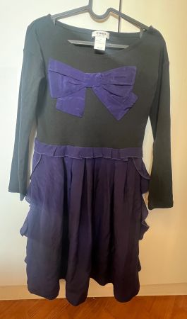 Sonja RYKIEL Kleid Gr 12 Baumwolle Seide festlich