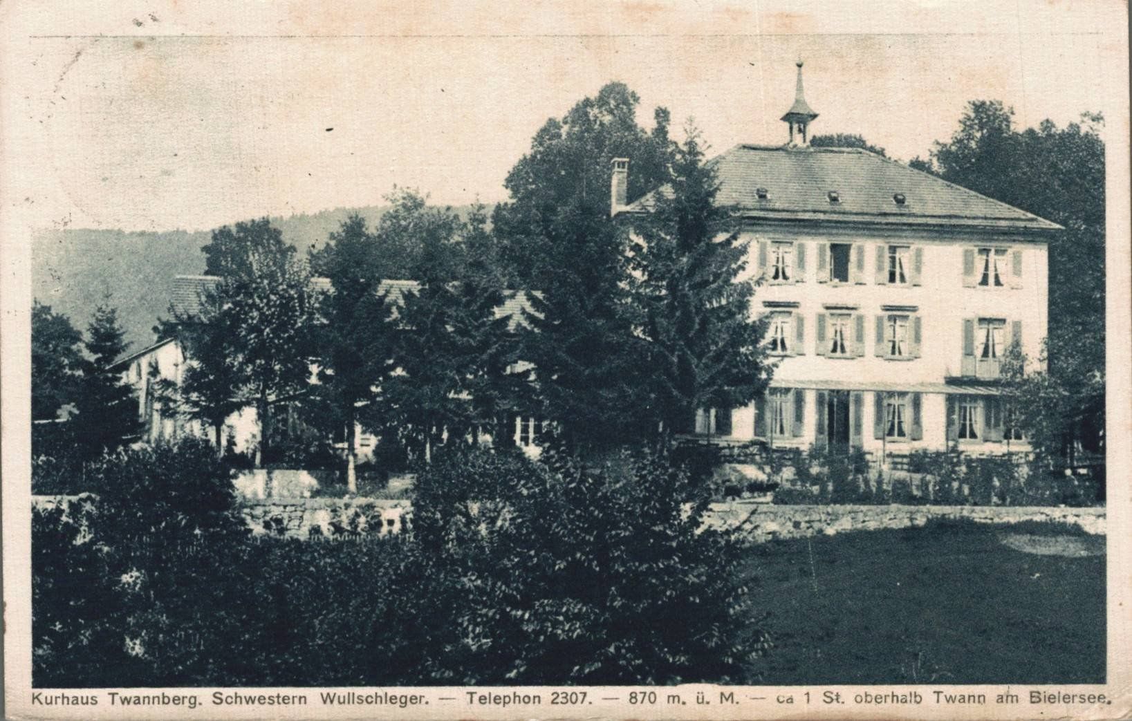 Cartoline postali: Originale alte Ansichtskarte Kurhaus Twannberg BE 1910 – Usato da Luzern venduto da Kartenansicht