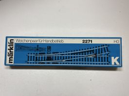 Märklin H0 Weichen 2271 K-Gleis, Handbetrieb, Top!