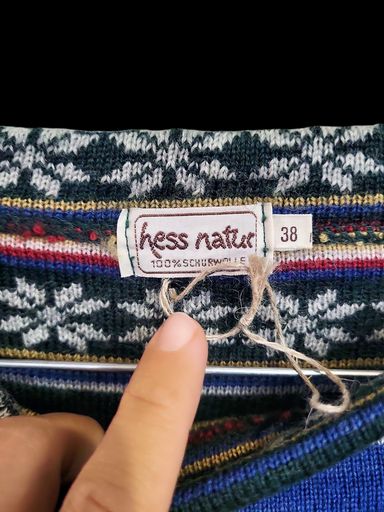 Hessnatur Maglioni & Felpe: Hess Natur Fair-Isle-Muster Wollpullover - Größe 38 – Usato da Zug venduto da vinokilo 3