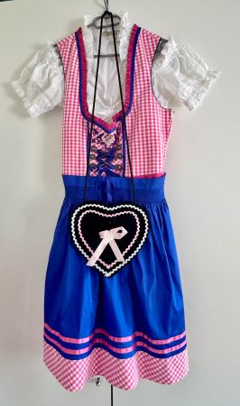 Dirndl Trachtenkleid mit Herztasche „Landhaus“, Gr. 42