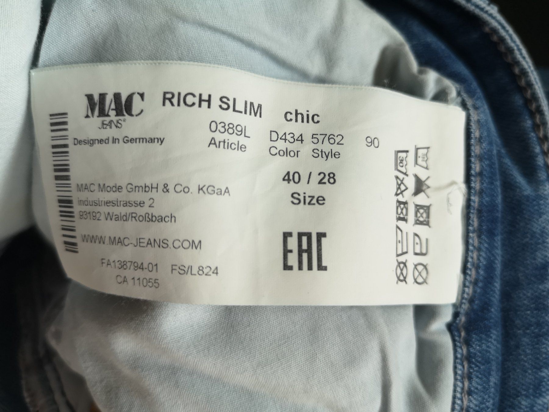 Jeans: MAC Jeans Rich Slim chic 40 / 28 – Usato da Suhr venduto da Funkenflug 5