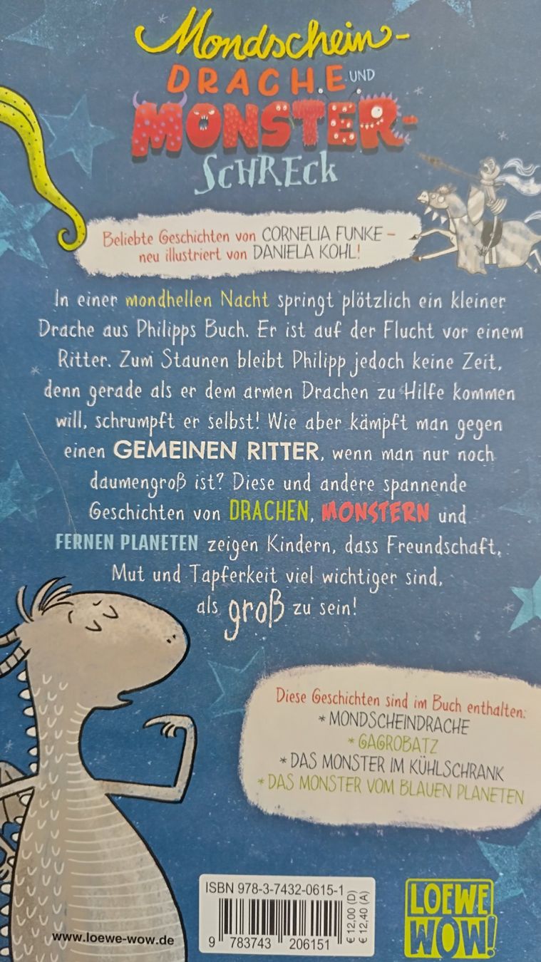 Libri: Mondschein - Drache + Monster - Schreck / Cornelia Funke – Usato da Bellach venduto da JingleJerry 7