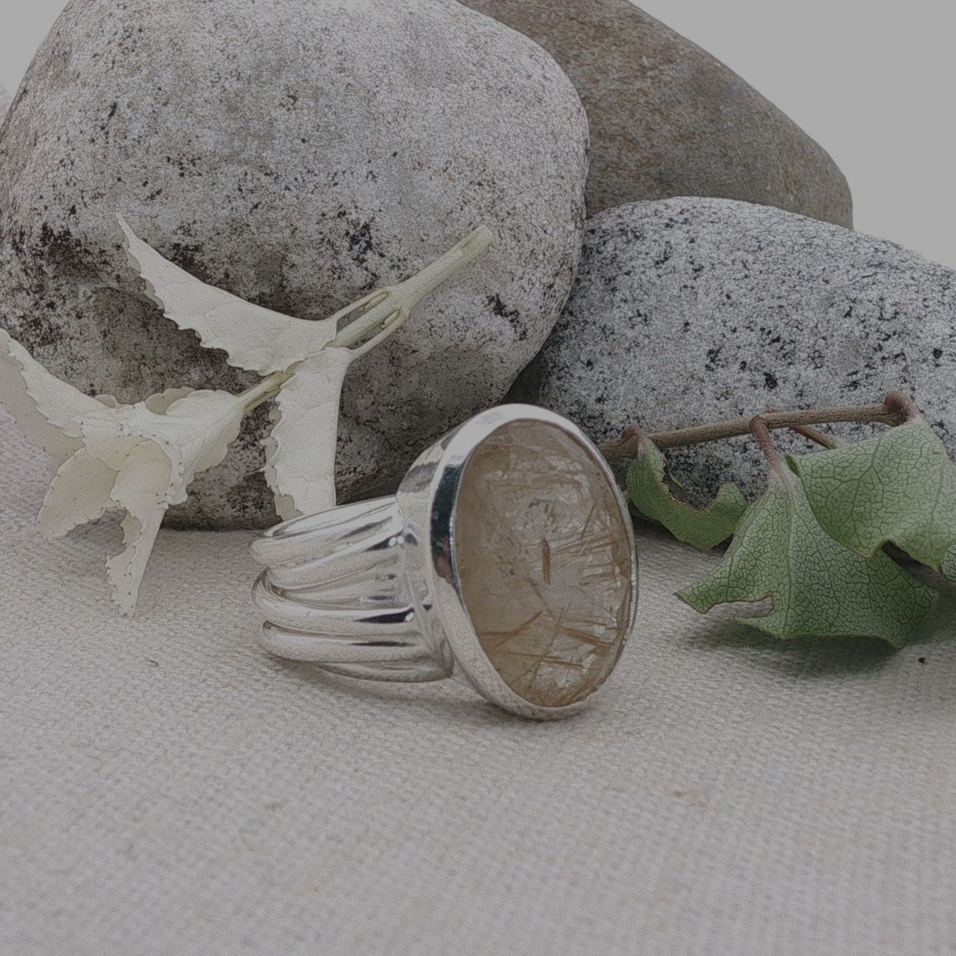 Olga Ribler Bagues: Statement Silber Ring 925 - Rutilquarz - Grösse 56 – Neuf (Voir description) à Luzern par Schmuckoutlet 9