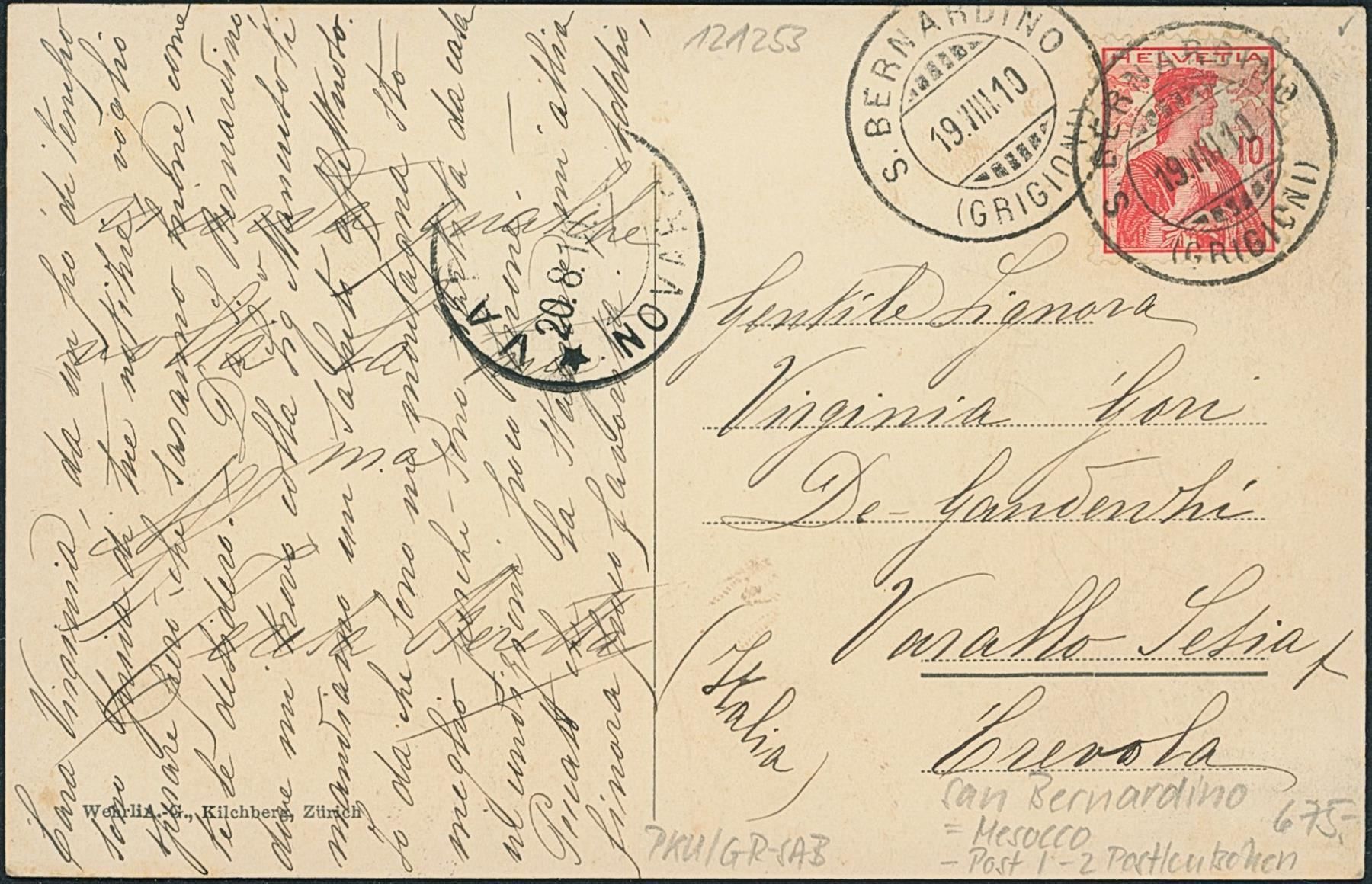 Cartoline postali: GR San Bernardino - Post - Postkutsche – Usato da Schindellegi venduto da leecollect 1