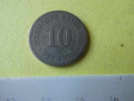 Dt. Reich 1875 J, 10 Pfennig