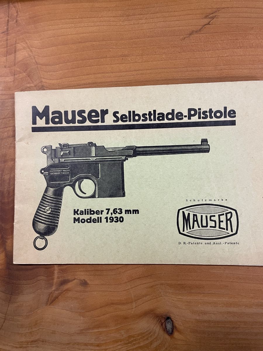 Schweizer Armee Alle Werkzeuge: Pistole Mauser Anleitung 1930 – Gebraucht aus Pratteln von efeu12