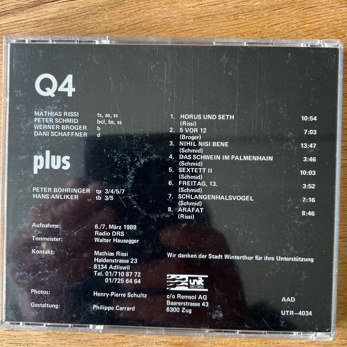CD: Q4 - Plus / CD - 1. Swiss-Press. 1990 - Free Jazz – Usato da Gais venduto da soundcave57 1