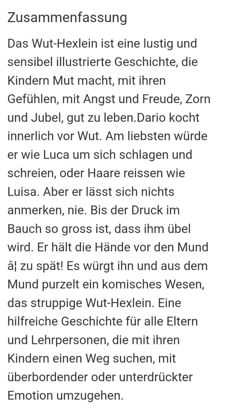 Libri: Das Buch um Kinder Mut zu machen "Wut-Hexlein komm raus!" – Nuovo (secondo la descrizione) da Meggen venduto da Lunime 2