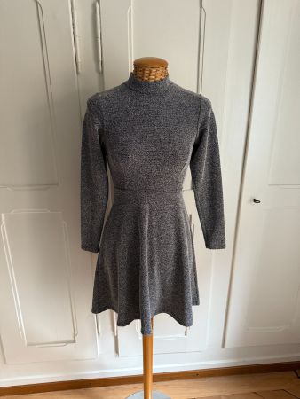 VELVET TORCH - Kleidchen schwarz-weiss meliert XS
