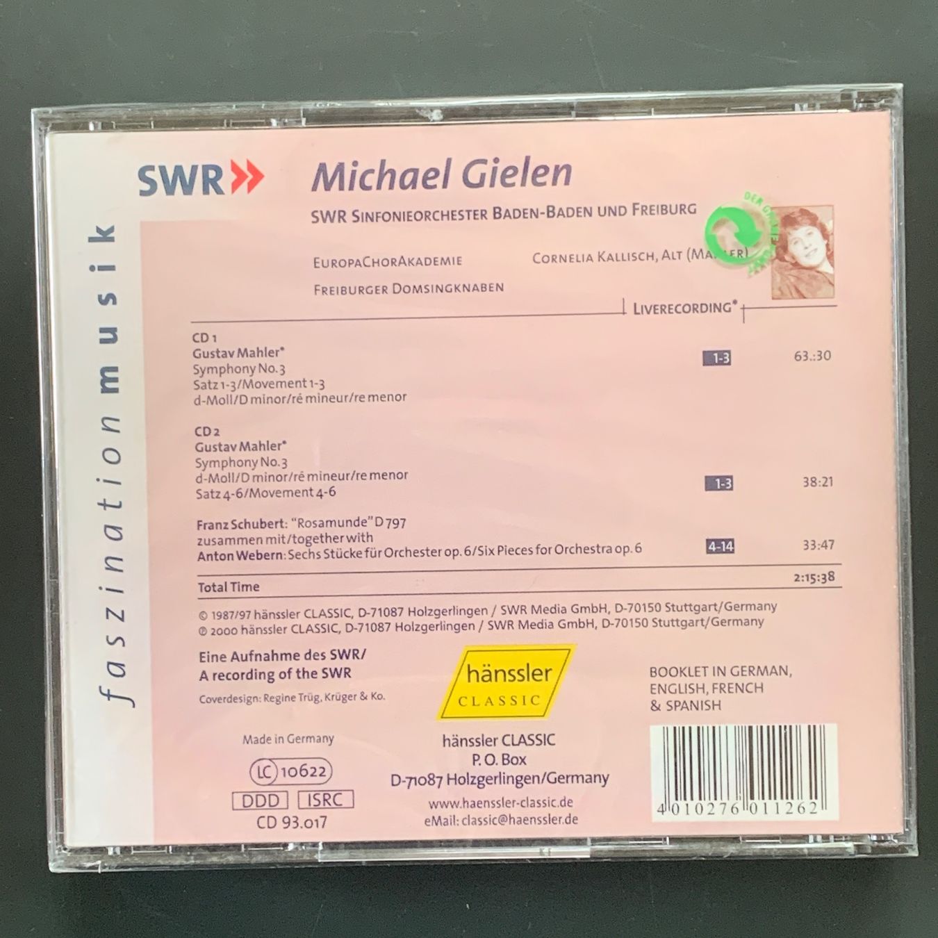 CDs: Gielen/SWR: Mahler – Neu und originalverpackt aus Stans von Abukadnezar 1