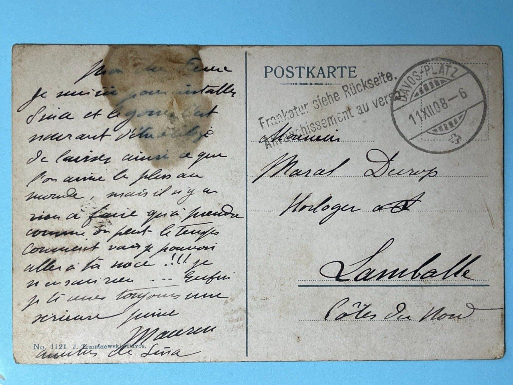 Cartes postales: Davos Platz - 1908 – D'occasion à Steg VS par danwer74 1