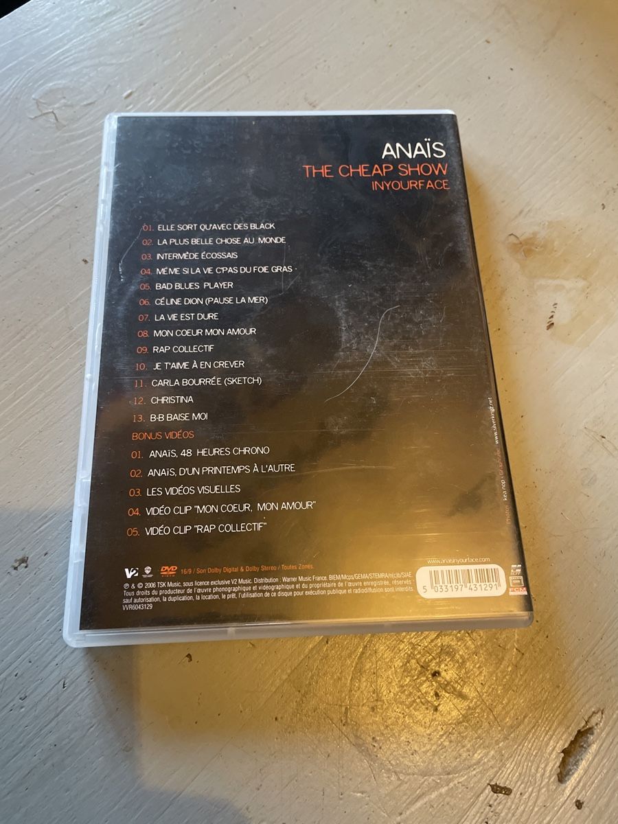 Tutti i DVDs: DVD Anaïs the cheap show – Usato da moudon venduto da faucheur2 1