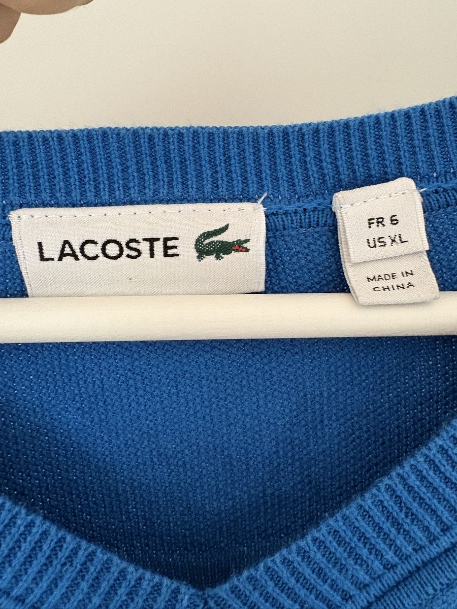 Lacoste Maglioni & Felpe: Lacoste Pullover V-Ausschnitt Blau Baumwolle Grösse XL – Nuovo (secondo la descrizione) da Langenthal venduto da hih_sfd7 4