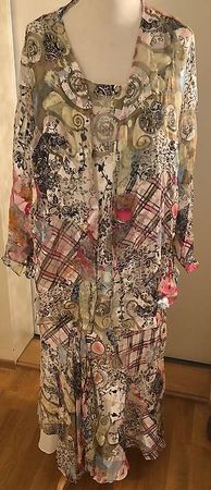l Sommerliches, leichtes Kleid mit speziellem Muster, Gr.L