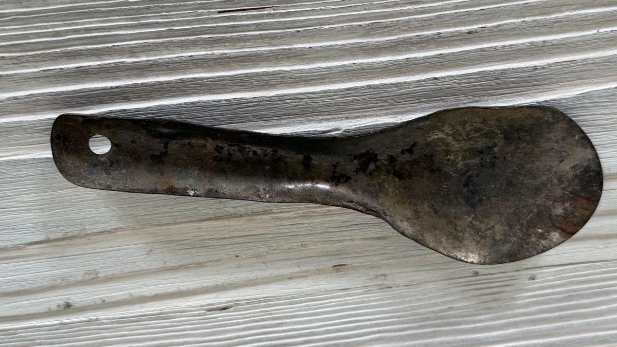 Löffel: antiker Löffel Blech – Gebraucht aus Riedholz von Frettchen63