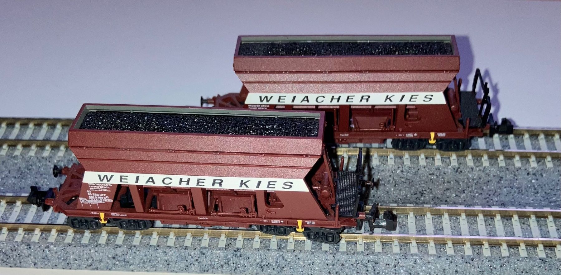 Arnold Modelleisenbahnen: Arnold SBB 2 Stück Weiacher Kieswagen – Gebraucht aus Dompierre VD von immorentes 2