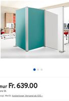 neue Stellwand Schallschutz, B1000xH1400mm, türkis