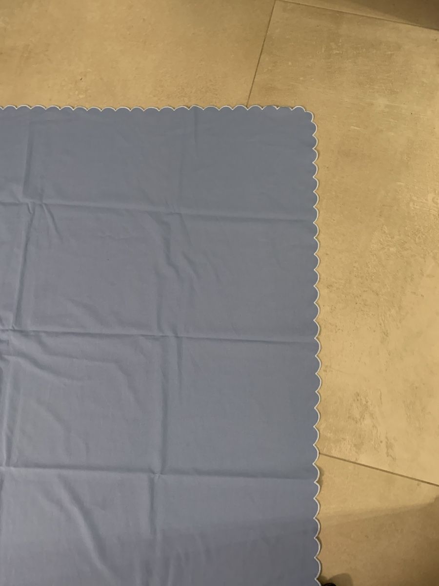 Stoffe: Tischtuch Stoff, extralang, blau & Servietten Stoff – Gebraucht aus Rothenburg von Chance777