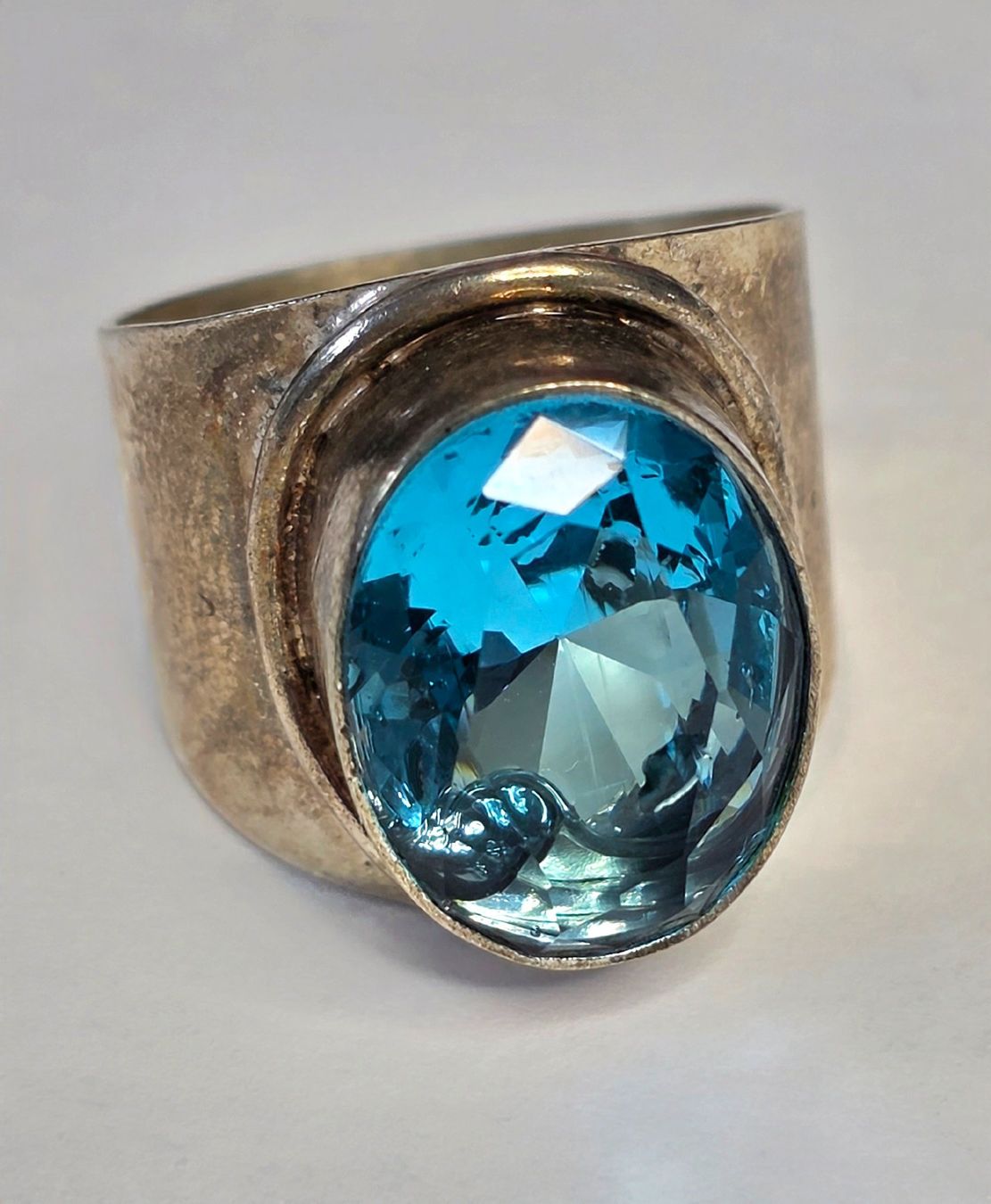 Bagues: Silber Ring mit blauem Stein – Neuf (Voir description) à Zürich par adriben 5