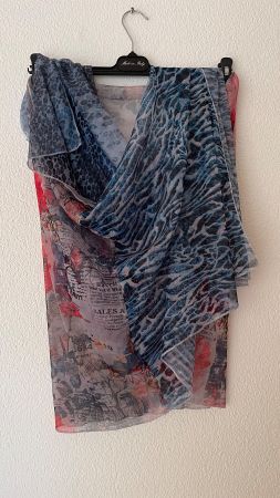 BROADWAY NYC 260x70 Neu/NP55CHF Schal Foulard Pareo Netz PE
