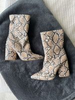 Stiefeletten Schlangenmuster Blockabsatz Grösse 39 