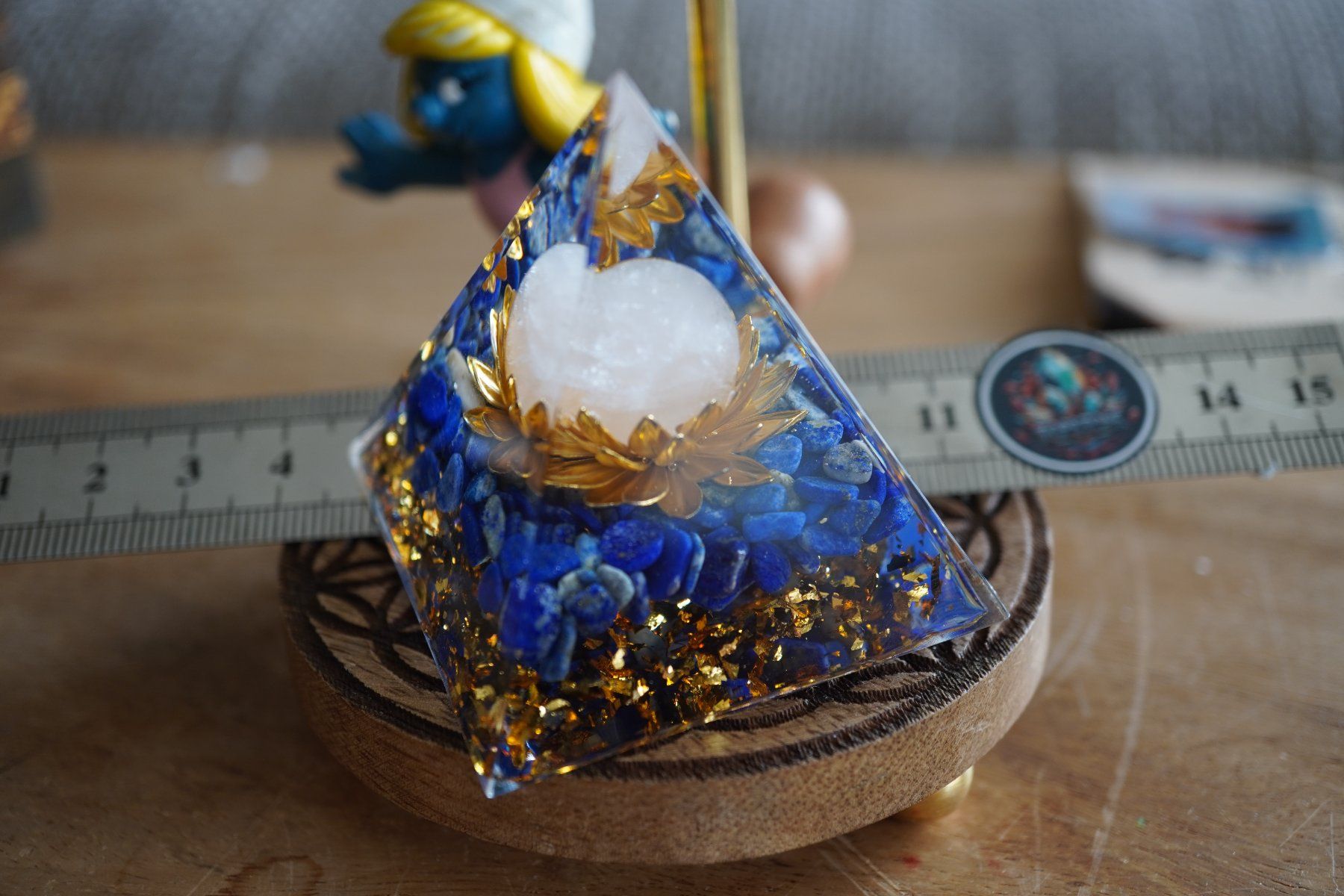 Mineralien & Heilsteine: Lapis Lazuli Kugel Quarz Orgonit -Pyramide – Neu und originalverpackt aus Eschenbach SG von topstone 6