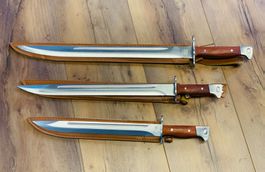 3 tlg. Tactical Messer TANTO COMBAT 42cm 50cm 60cm NEU