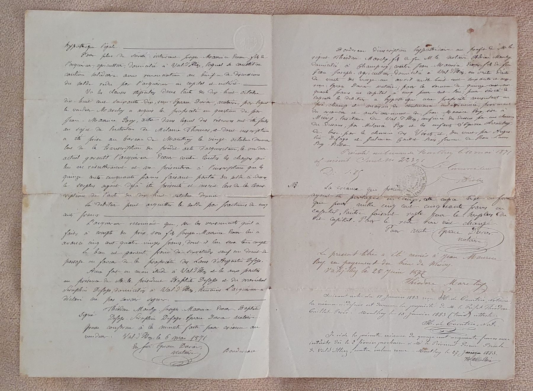 Documenti: Wallis 1883 - antikes Dokument – Usato da Kreuzlingen venduto da Rschweiz1 5