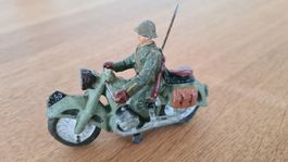 Alter Elastolin WW2 Soldat Motorradfahrer 1930/40