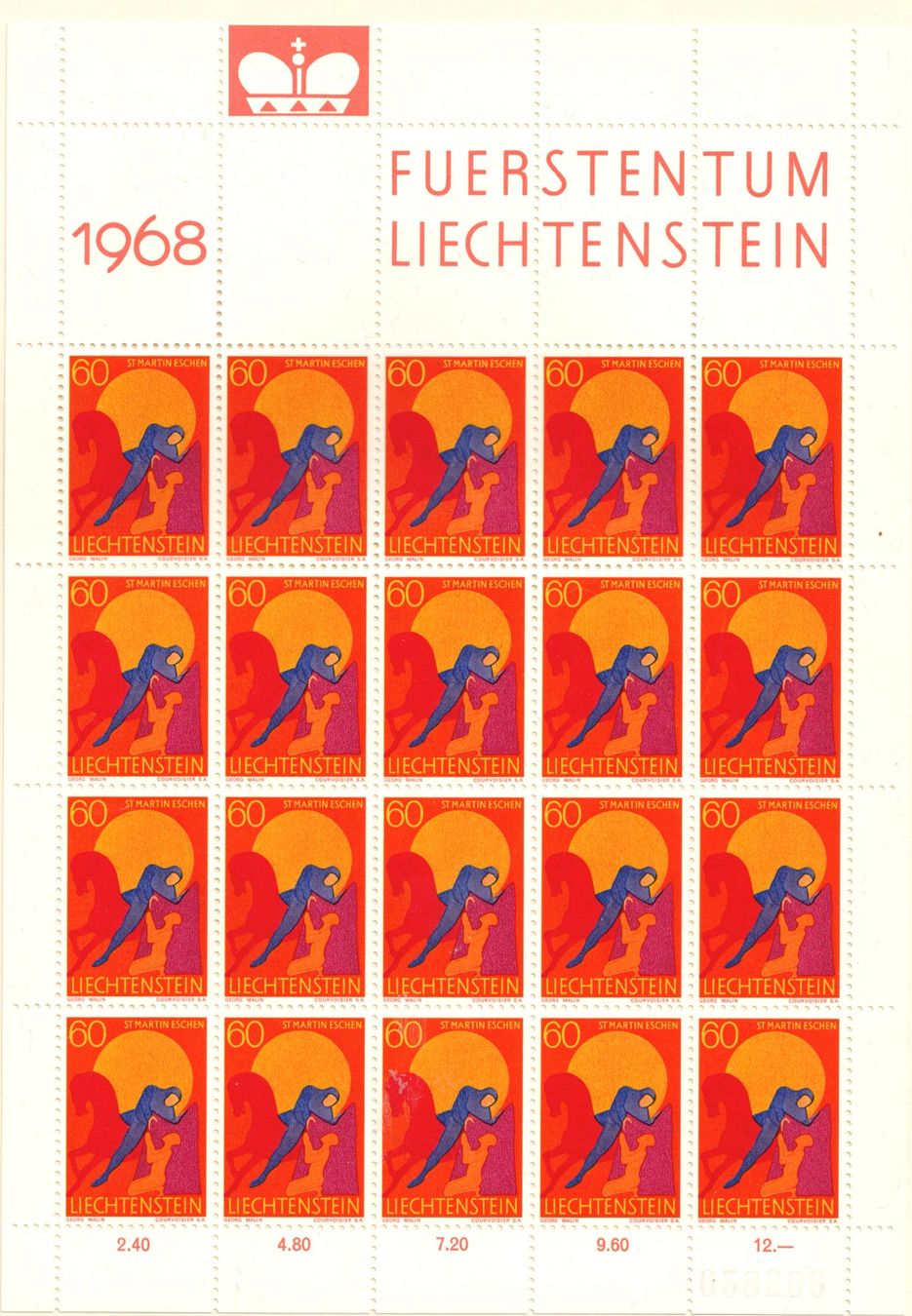 Tutti i francobolli: K'Bogen  Kirchenpatrone   25.April  1968    postfrisch – Nuovo (secondo la descrizione) da Mellingen venduto da Ginger 2