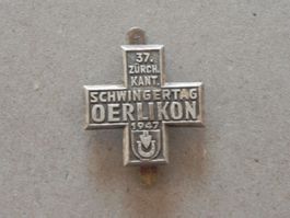 Abzeichen Kantonal Schwingfest Schwingen Oerlikon ZH 1947