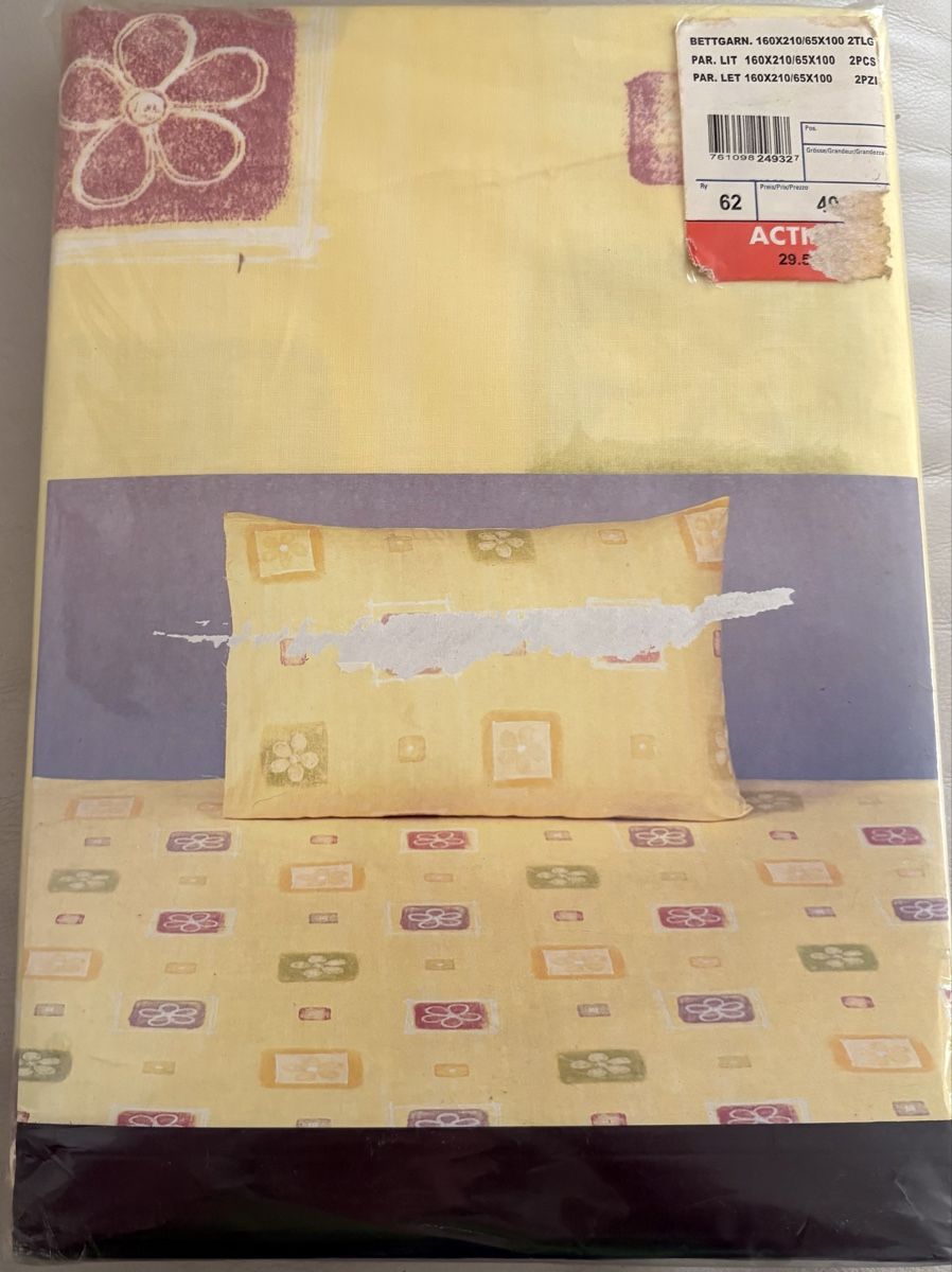 Biancheria da letto: Bettgarnitur 160x210/65x100 – Nuovo e nell'imballaggio originale da Zürich venduto da Nevada1