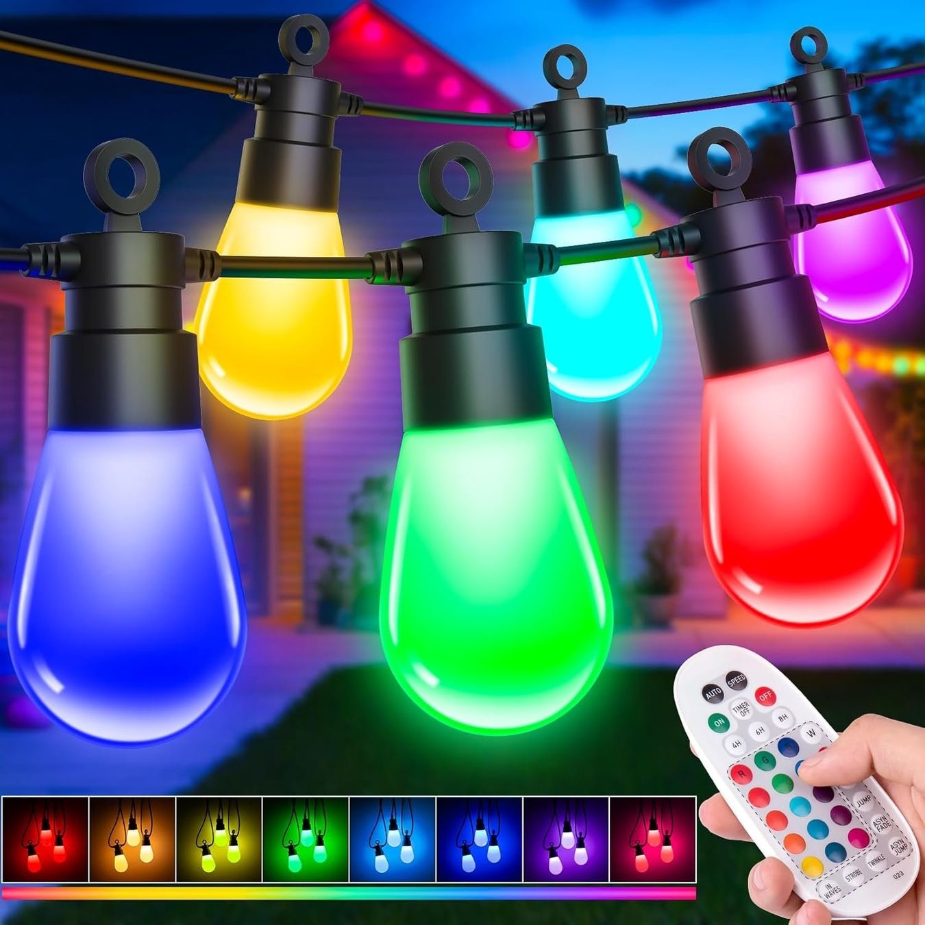 Ghirlande e barre luminose: LED Lichterkette 21m bunt IP65 – Nuovo e nell'imballaggio originale da Nuglar venduto da SmartLiving24 1