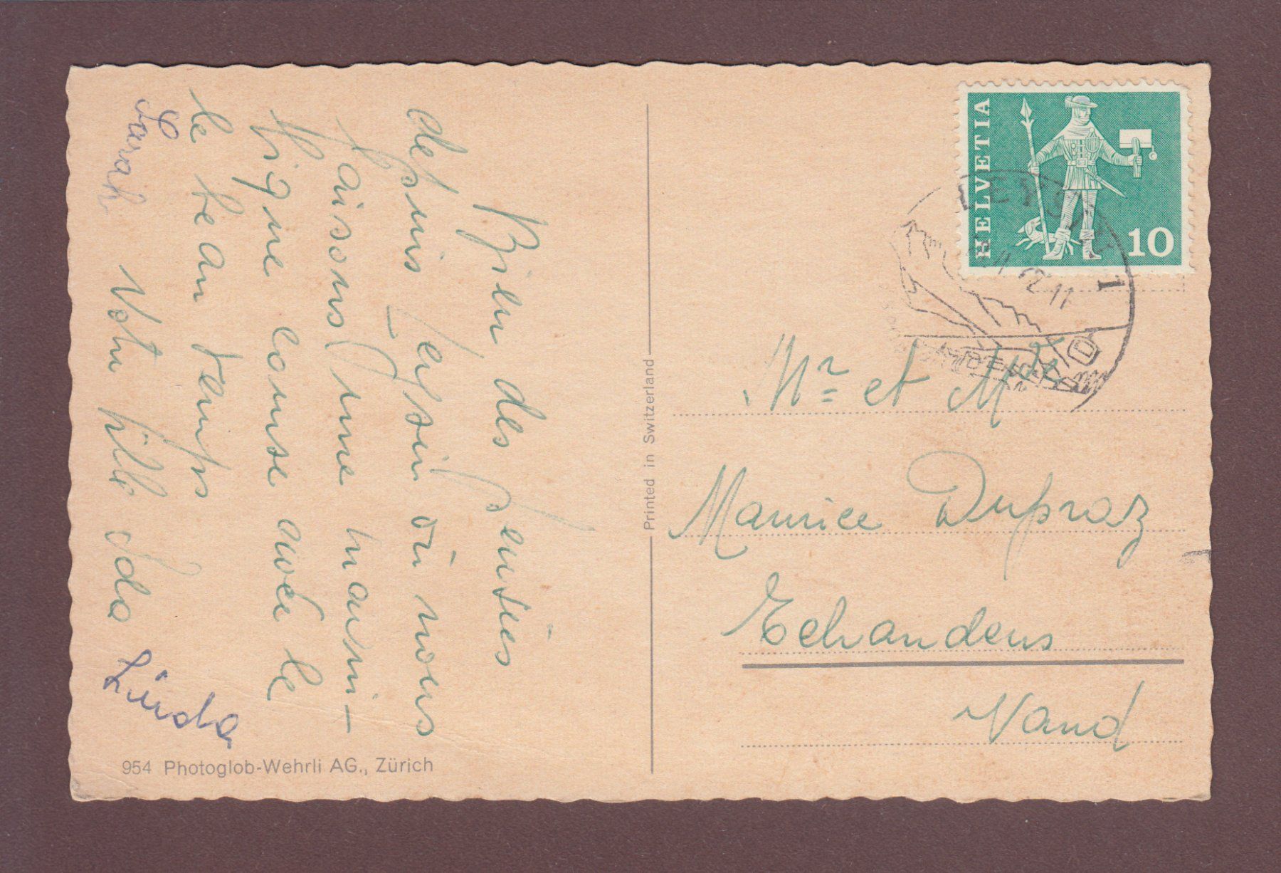 Cartoline postali: LEYSIN - 4 images – Usato da Pully venduto da nicecards 1