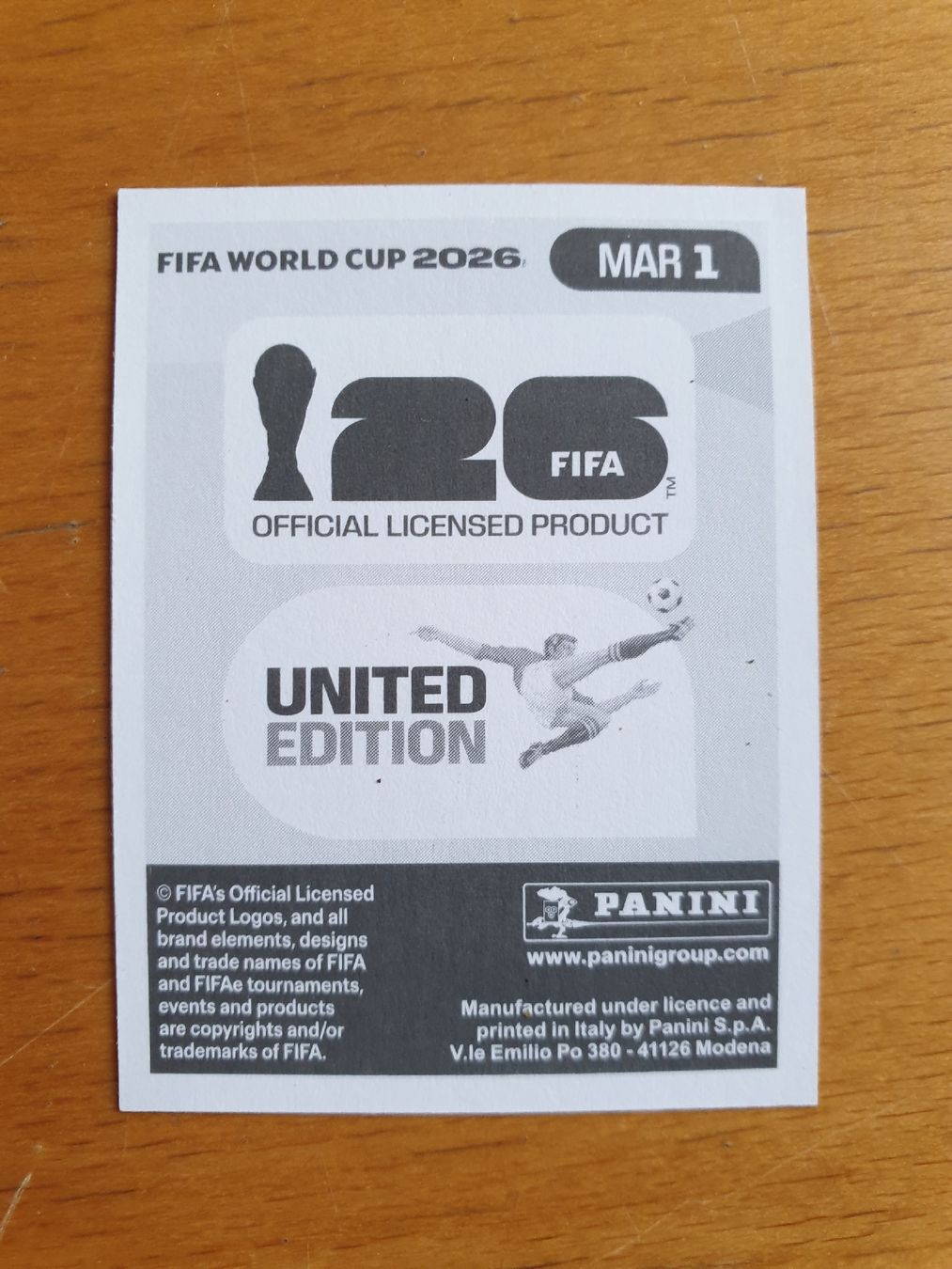 Panini Carte collezionabili: Panini WM 2026 MAR 1 – Nuovo (secondo la descrizione) da Einsiedeln venduto da MGXX 1