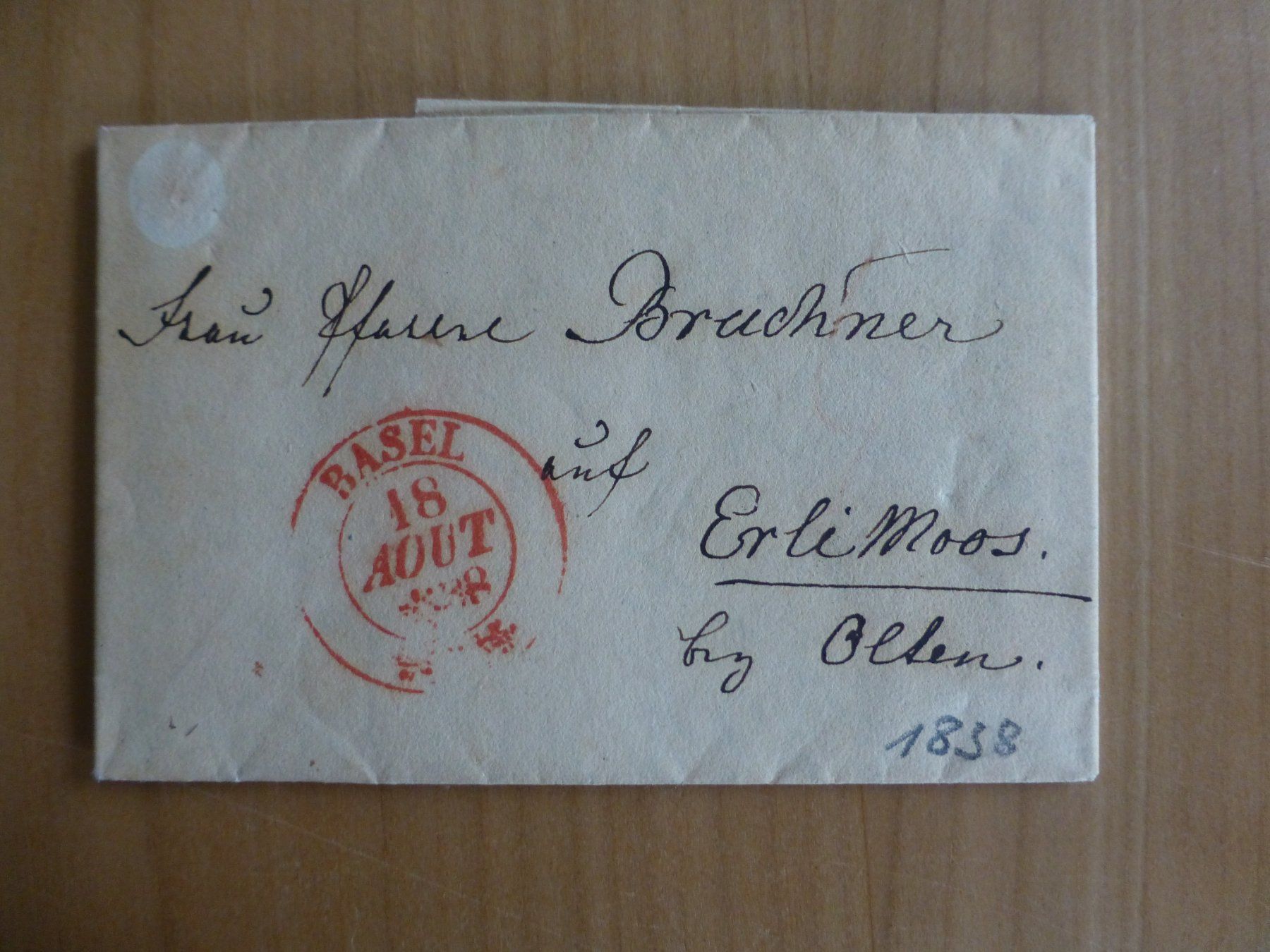 Documenti: Basel Brief nach Erlimoos bei Olten 1838 – Usato da Bettlach venduto da 1saurer