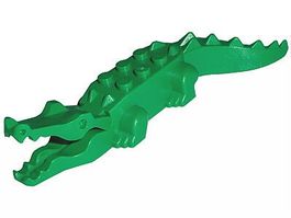 LEGO 1x 6026c01 Green Alligator  Crocodile with 8 Teeth